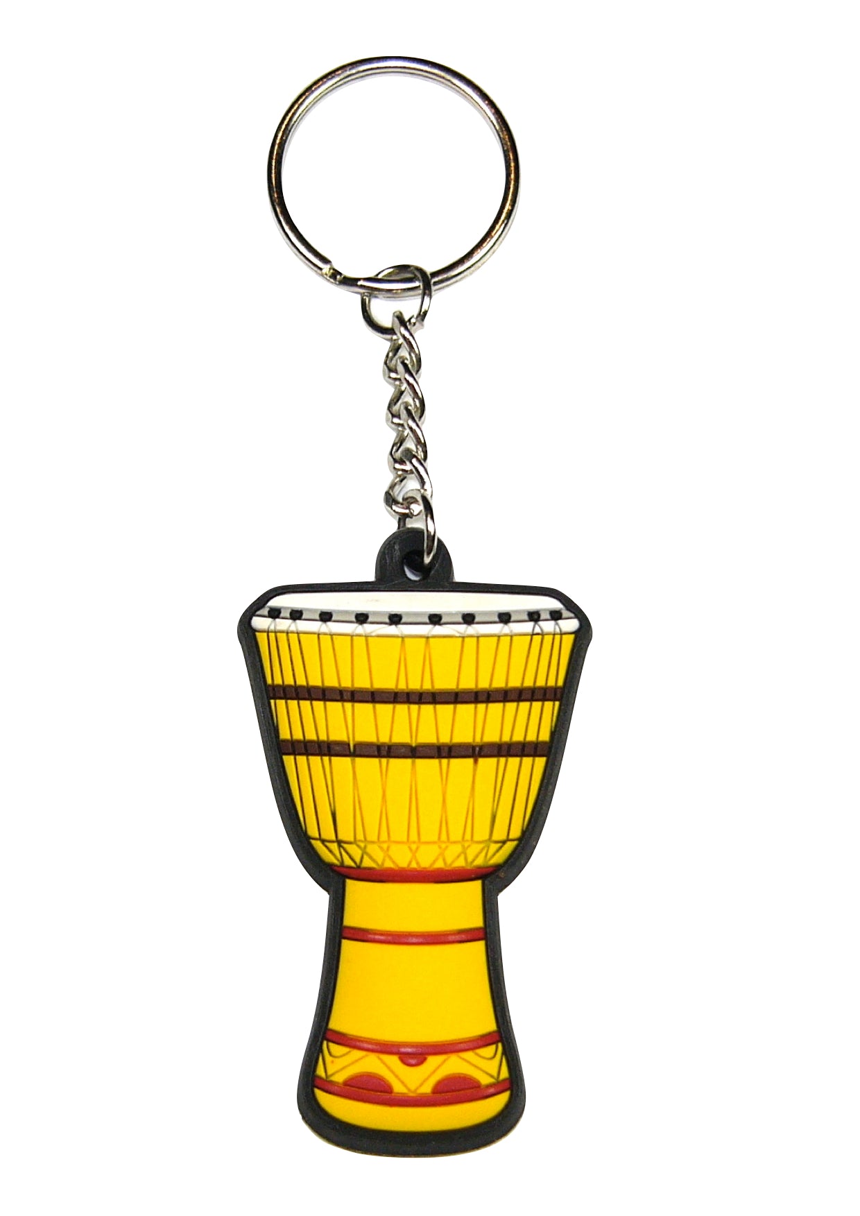 Musician Designer African Drum Keyring - Yellow, Detailed Miniature ...