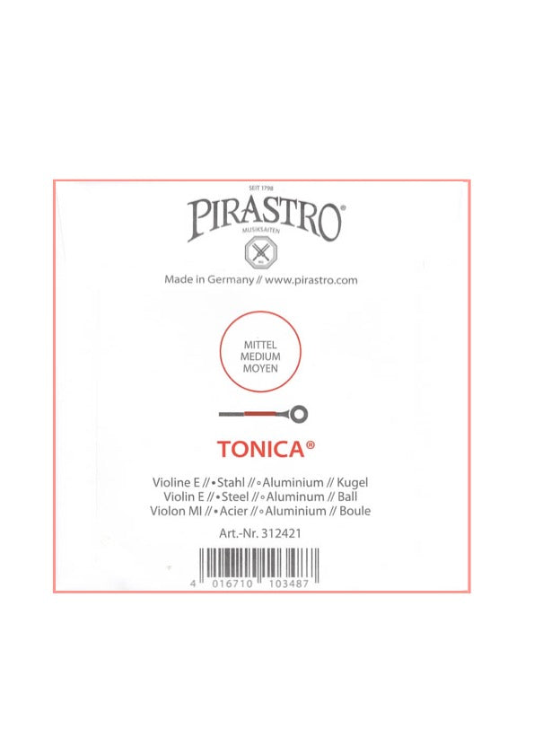 Pirastro Tonica violin string set G-D-A-E NEW formula
