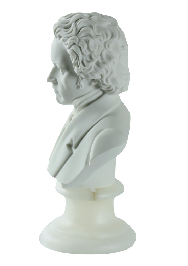 A. Giannelli Beethoven Alabaster Bust – Medium, Made in Italy