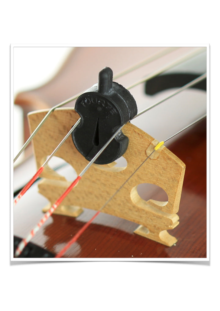 Original tourte single hole rubber violin viola mute 3/4 - 4/4 size