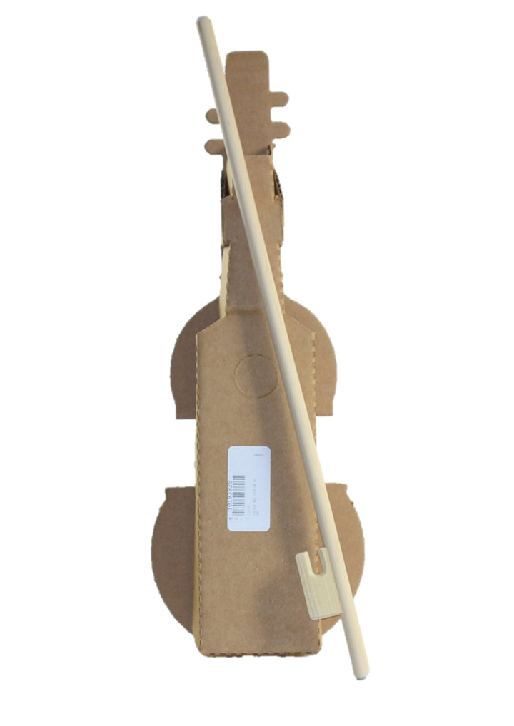 Detailed cardboard box violin &amp; wooden bow ideal for suzuki students &amp; beginners