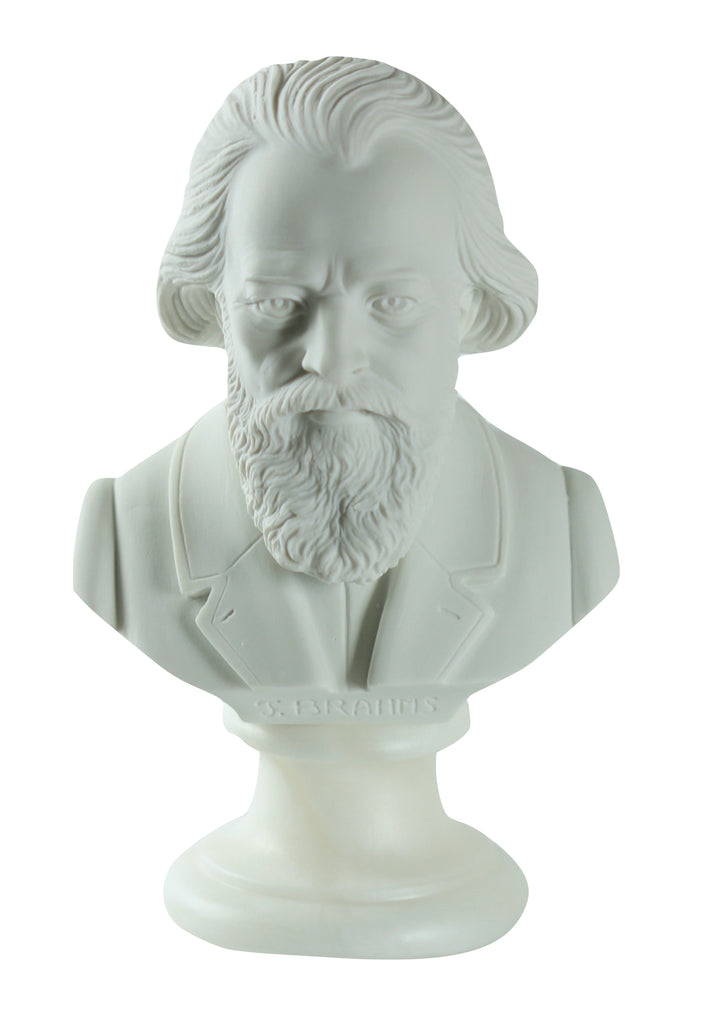Genuine A. Giannelli Johannes Brahms Alabaster Bust – Medium, Made in Italy