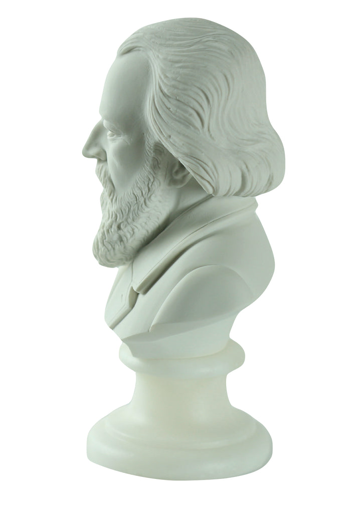Genuine A. Giannelli Johannes Brahms Alabaster Bust – Medium, Made in Italy