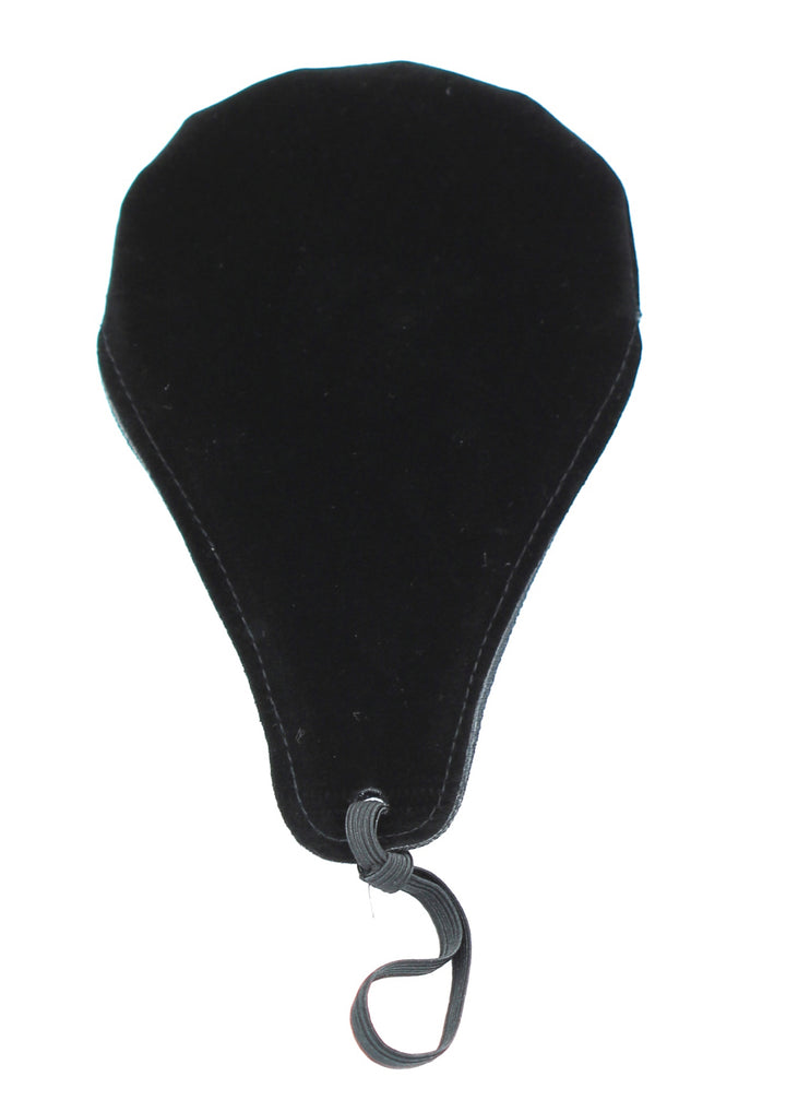 CUSHY Small black 1/2 - 1/16 violin 12” viola chinrest pad cushion elastic strap