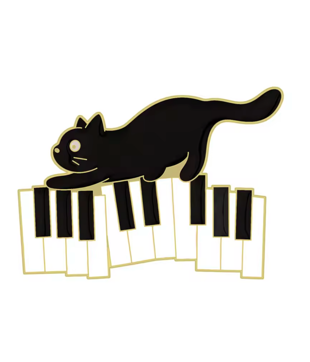 Set of 5 Cat &amp; Music Enamel Pins – Cute Cats, Kittens &amp; Musical Notes