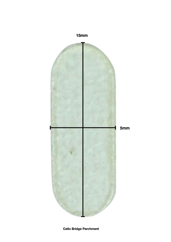 Cello Bridge Parchment Protector Set of 4 pieces