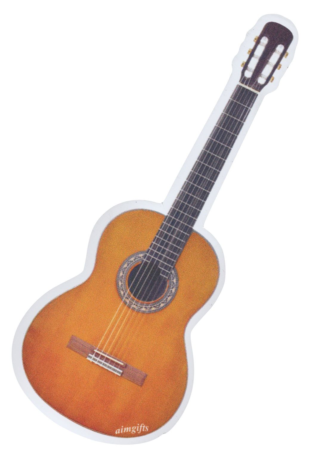 Aim gifts brand music classical guitar die cut fridge magnet