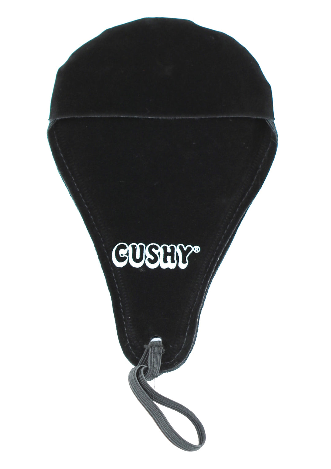 CUSHY Small black 1/2 - 1/16 violin 12” viola chinrest pad cushion elastic strap