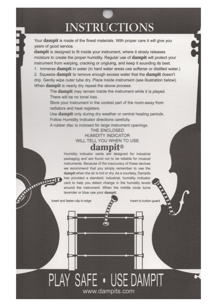Dampit violin humidifier stops instrument damage in extreme climate conditions