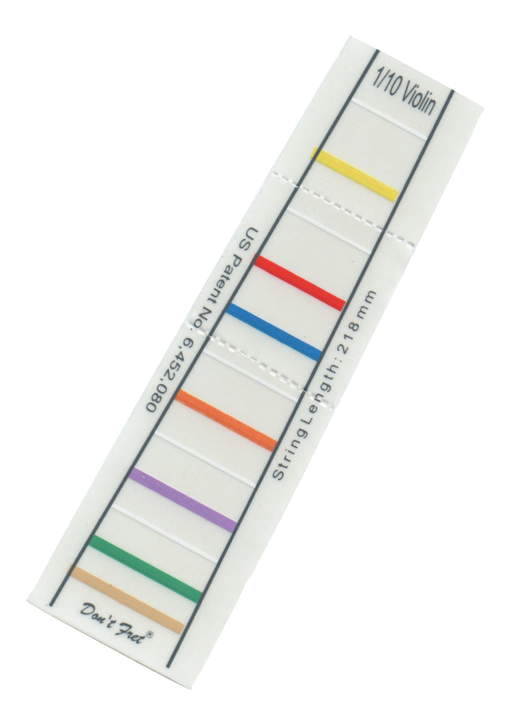 Don’t Fret self-adhering vinyl fingerboard fingering marker for Violin or Viola