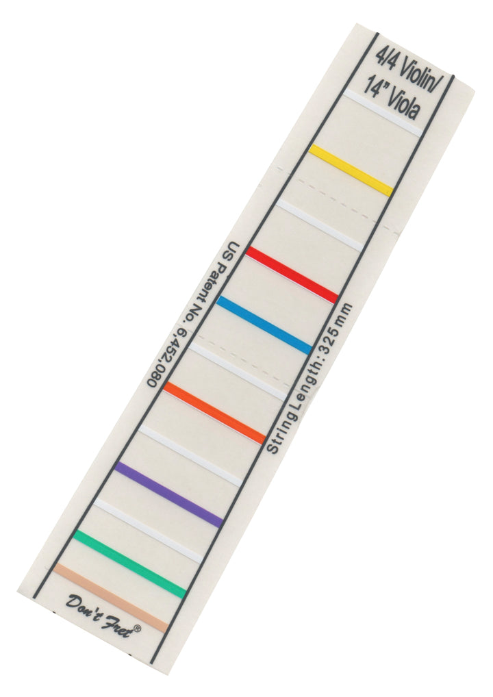 Don’t Fret self-adhering vinyl fingerboard fingering marker for Violin or Viola
