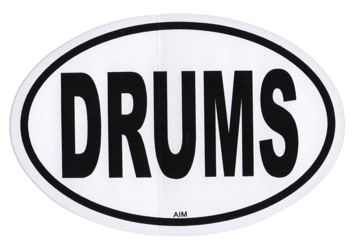 AIM Gifts Oval Bumper Sticker DRUMS