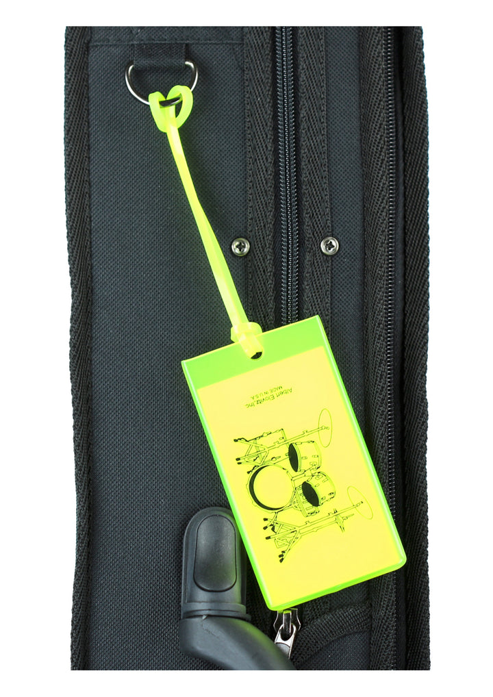 Albert Elovitz AIM Gifts Silicone Bag Tag Drums Yellow