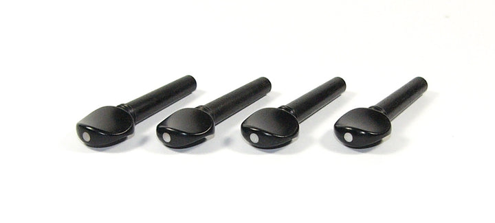 NEW 1/10 size set of 4 ebony violin tuning pegs mother of pearl inlay