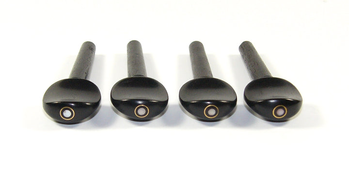Set of 4 ebony violin tuning pegs Parisian eye inlay