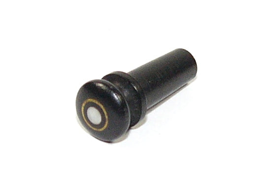 1/16 size ebony violin end pin button stud with inlaid Parisian eye