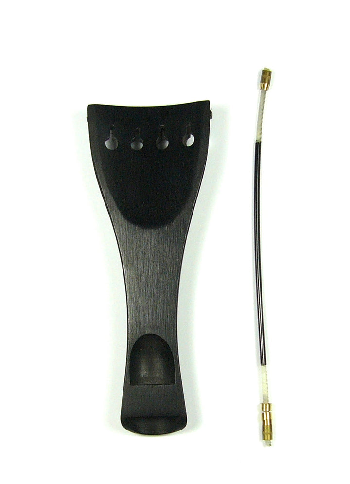 1/2 size ebony violin tailpiece Parisian eye free nylon tie