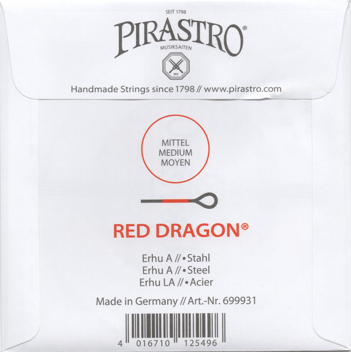 Pirastro Red Dragon Erhu String Set clear bright powerful sound Made in Germany