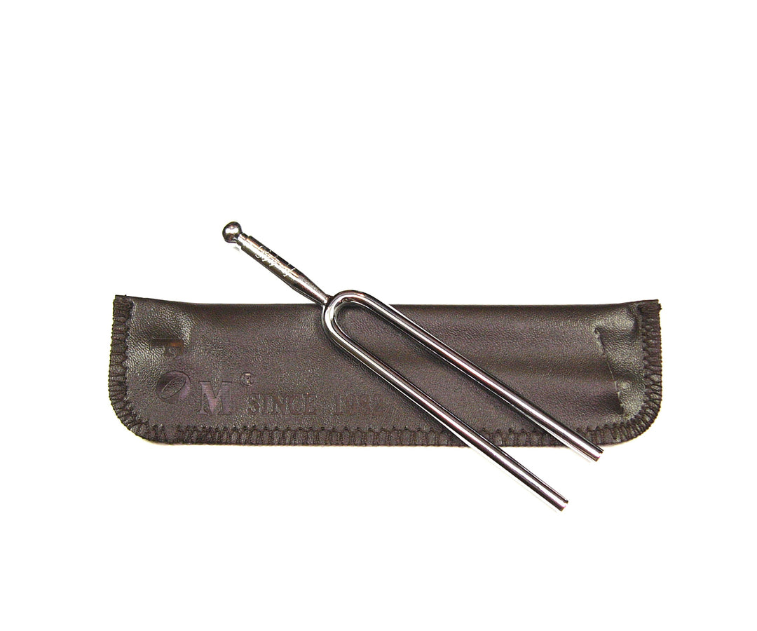 FOM tuning fork A-440 in brown leatherette pouch 4.5mm high quality steel