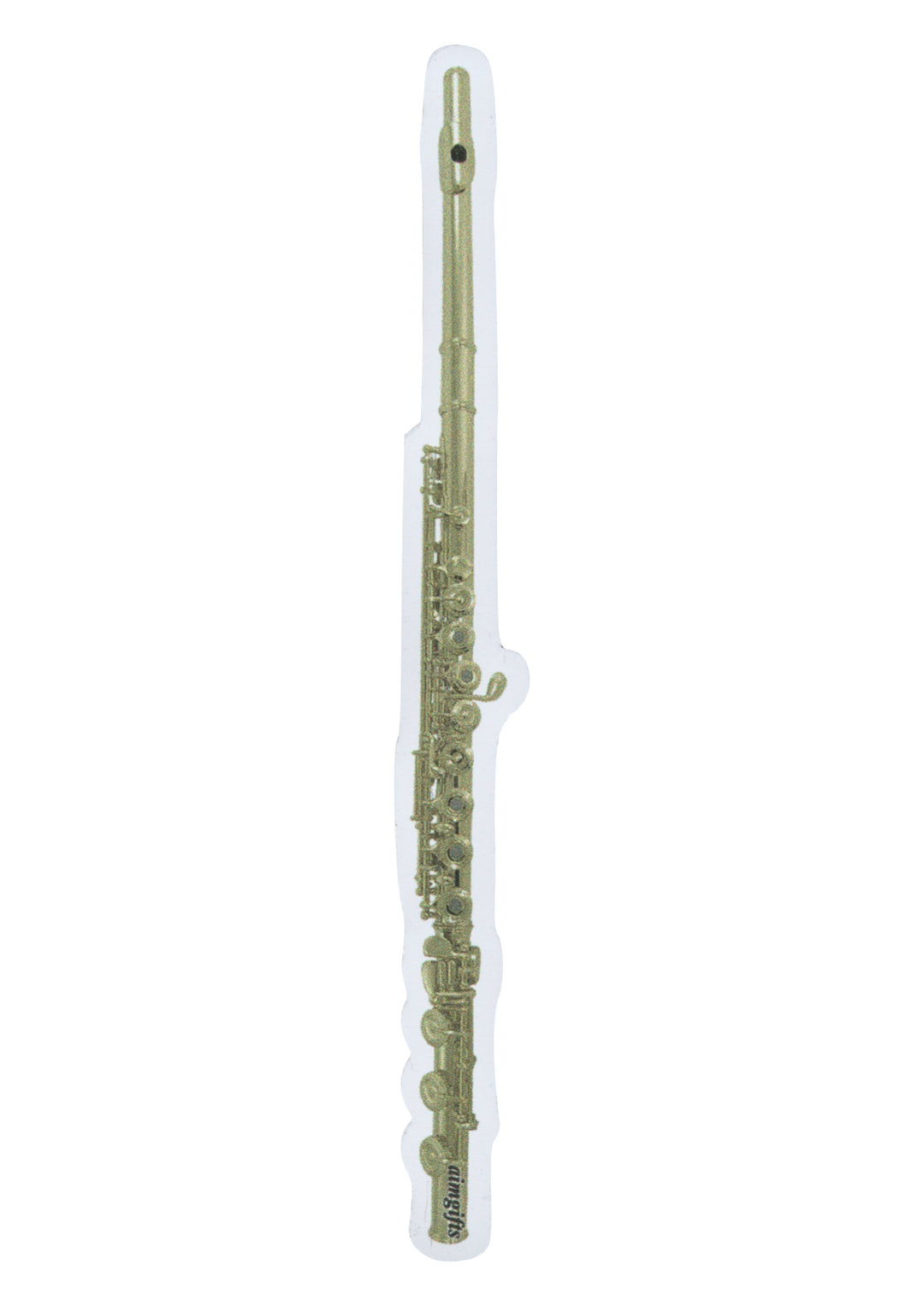 Aim gifts brand music woodwind flute die cut fridge magnet