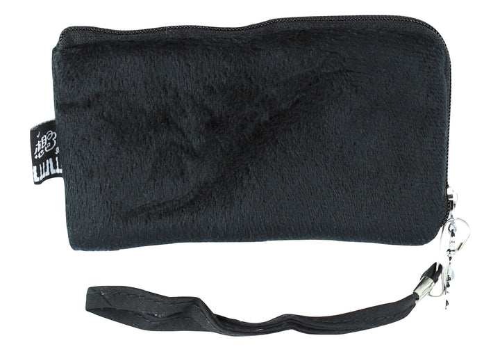 Soft fluffy “I Love Music” keyboard emroidered mini bag purse with carry strap.