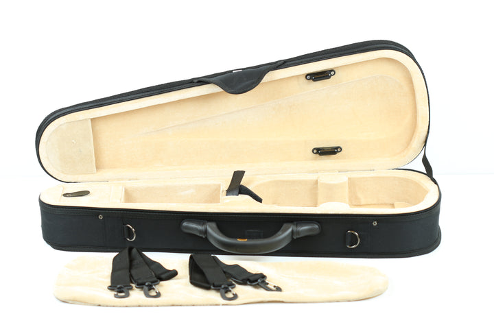 Black cordura dart shaped 13" viola case light weight many features