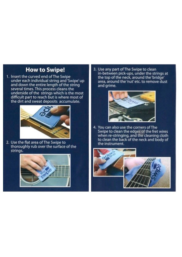 The SWIPE String instrument cleaner &amp; polishing cloth kit