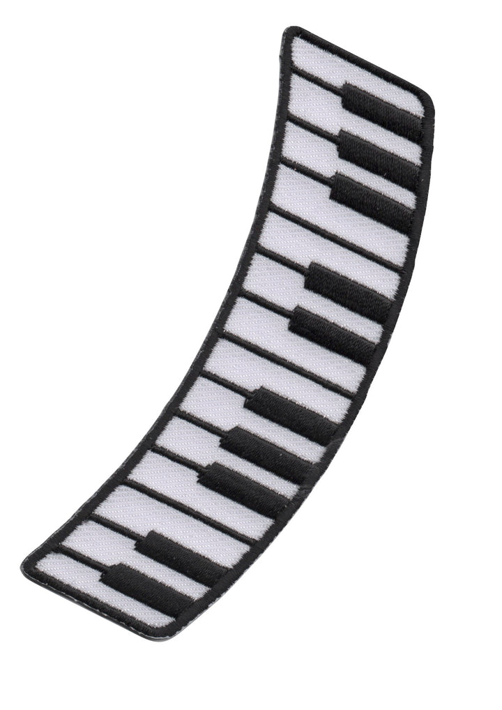 AIM Iron-On Patch - Curved Piano Keyboard, Embroidered