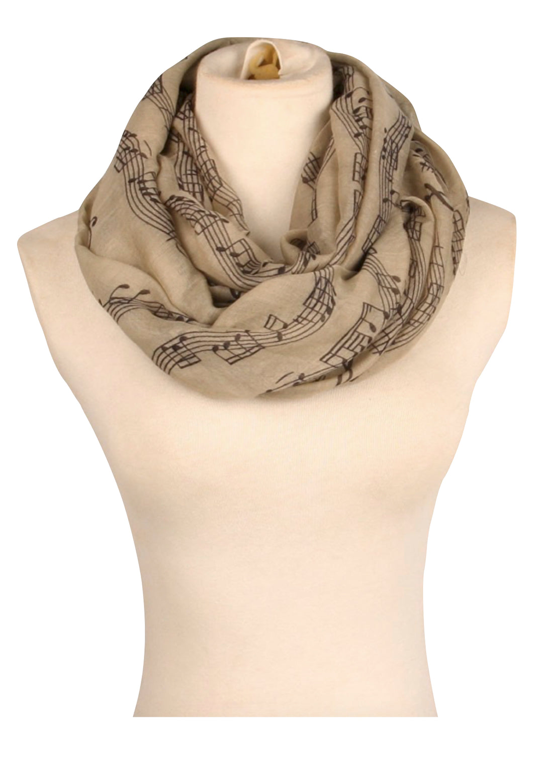 Musical symbols quality viscose rectangle neck scarf shawl 182cm X 82