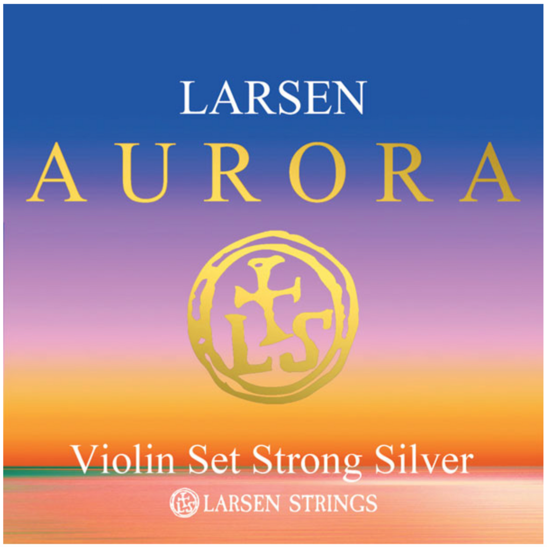 Larsen Aurora violin string set 4/4 STRONG SILVER D Made in Denmark