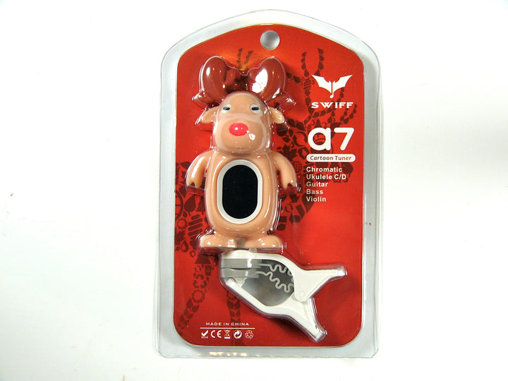 A7 Swiff brand reindeer clip on chromatic tuner 5 instrument modes