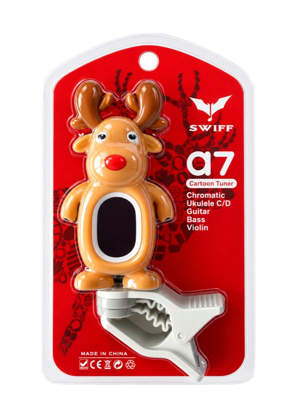 Swiff A7 Reindeer Clip-On Chromatic Tuner - 5 Instrument Modes