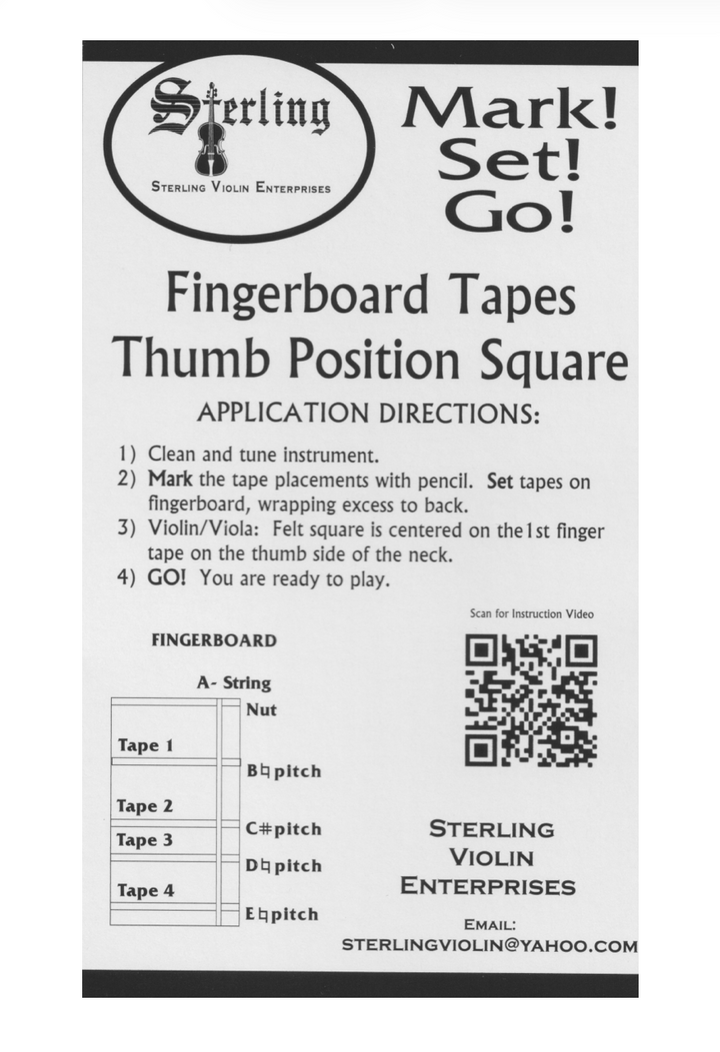 Sterling Mark! Set! Go! Fingerboard Tapes &amp; Thumb Markers - Gold