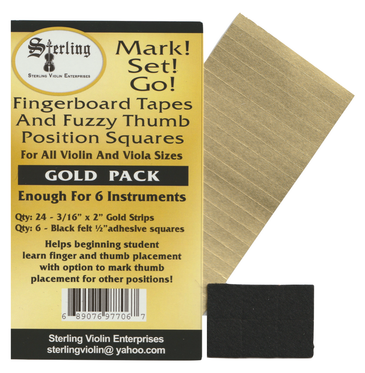 Sterling Mark! Set! Go! Fingerboard Tapes &amp; Thumb Markers - Gold