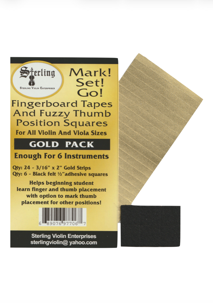 Sterling Mark! Set! Go! Fingerboard Tapes &amp; Thumb Markers - Gold