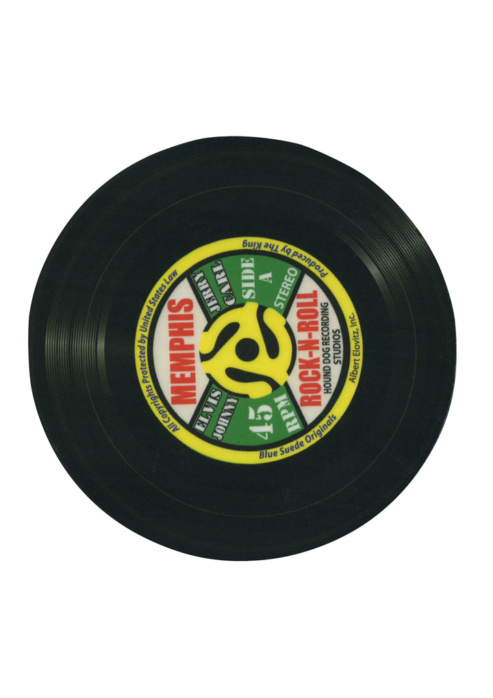 AIM Gifts single vinyl drinks coaster rubber non slip base Memphis Rock-n-Roll LP