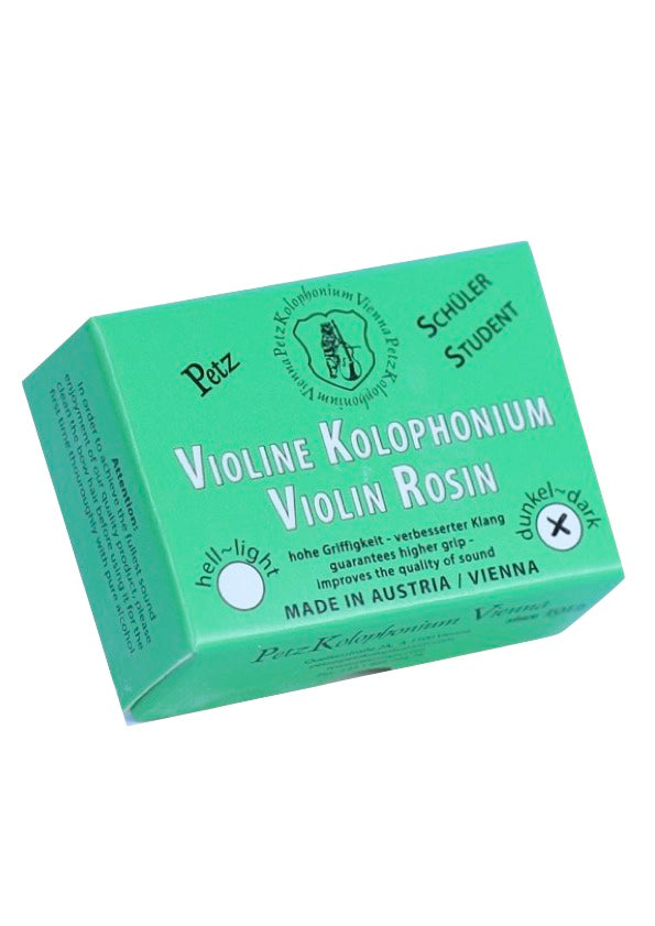 PETZ Natural DARK violin rosin for horsehair or synthetic bows Made in AUSTRIA