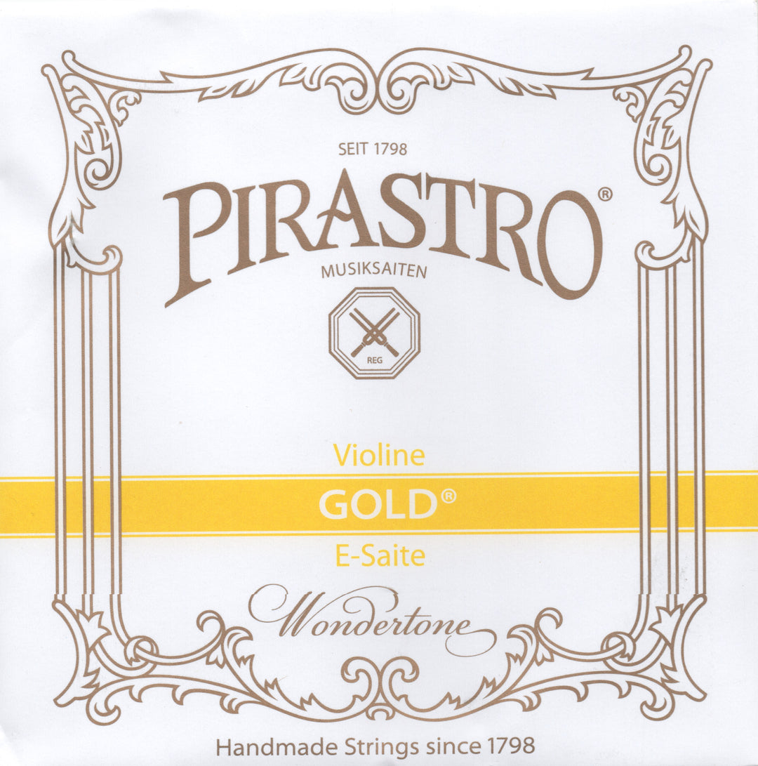 Pirastro Wondertone GOLD Violin steel E String 4/4 size BALL end medium gauge