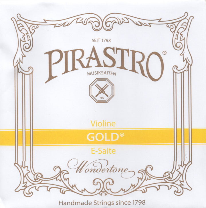 Pirastro Wondertone GOLD Violin steel E String 4/4 size BALL end medium gauge