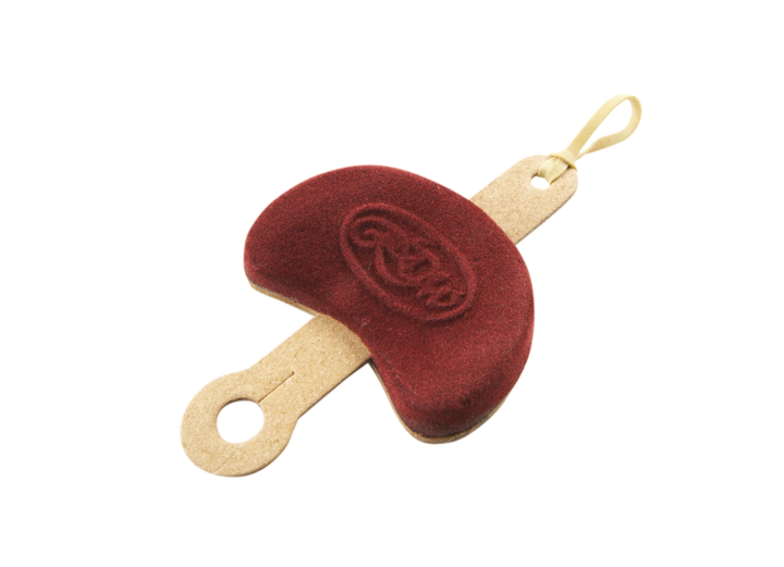Poehland kidney shaped Model C brown violin shoulder pad rest 1/2 - 1/4 Size