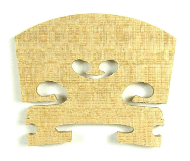 Premium grade violin bridge made from selected aged maple 1/10 size
