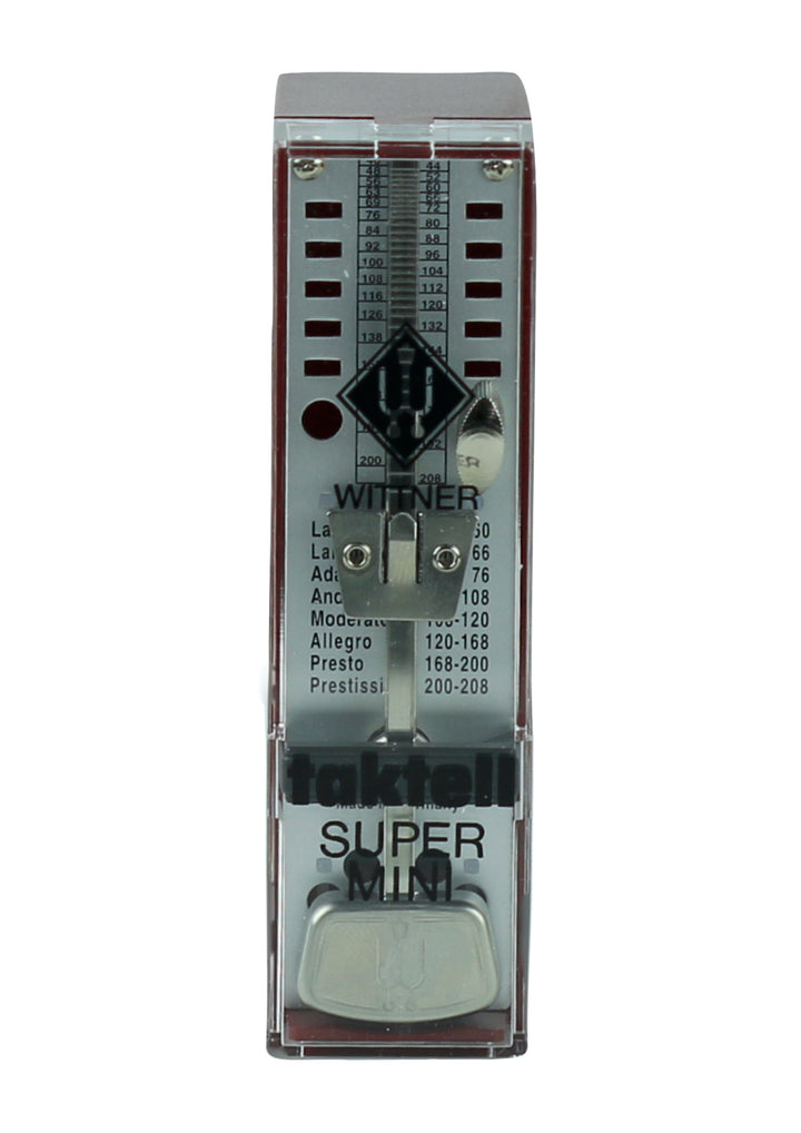 Red Wittner Taktell Super Mini pendulum metronome accurate &amp; portable