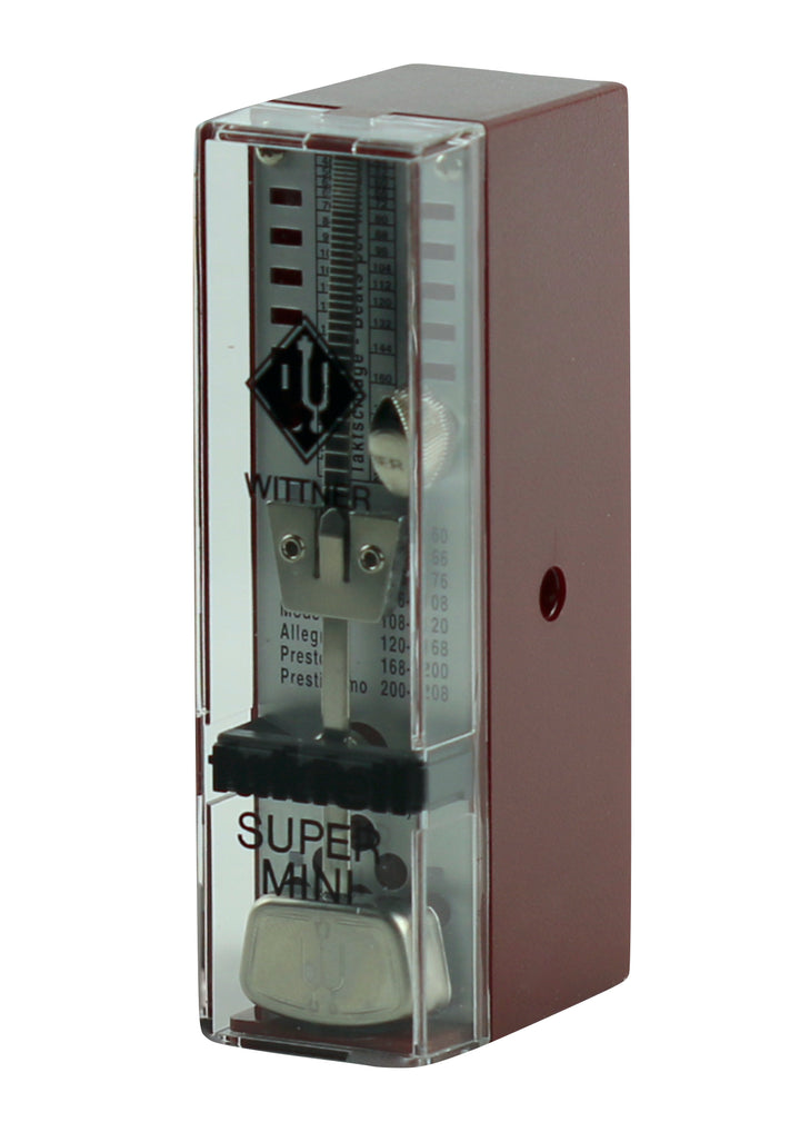 Red Wittner Taktell Super Mini pendulum metronome accurate &amp; portable