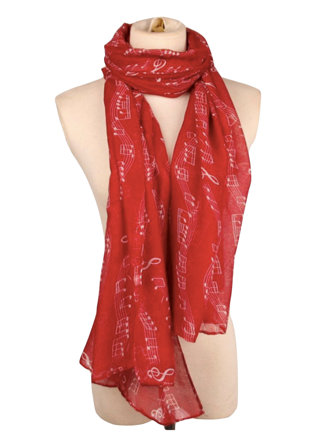 Musical symbols quality viscose rectangle neck scarf shawl 182cm X 82