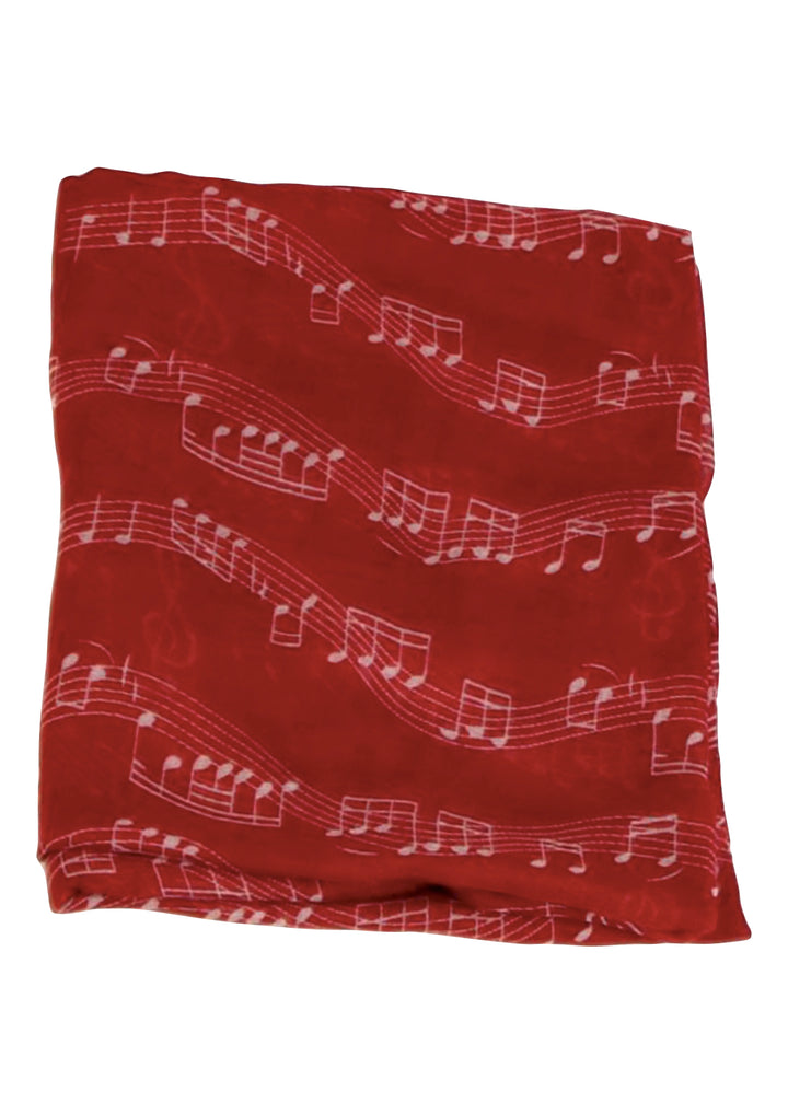 Musical symbols quality viscose rectangle neck scarf shawl 182cm X 82