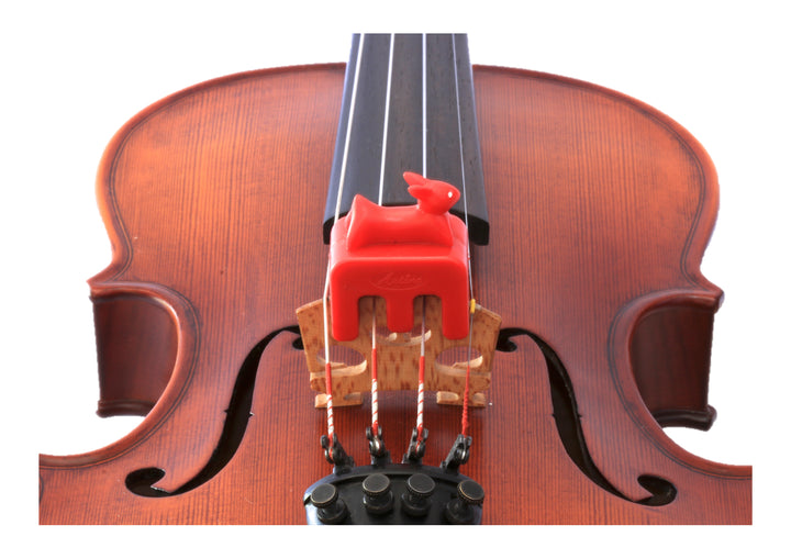Otto Musica artino weighted red rabbit violin viola practice mute 4/4 size