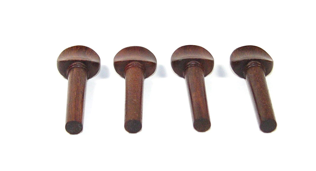 1/10 size set of 4 rosewood violin tuning pegs mother of pearl inlay