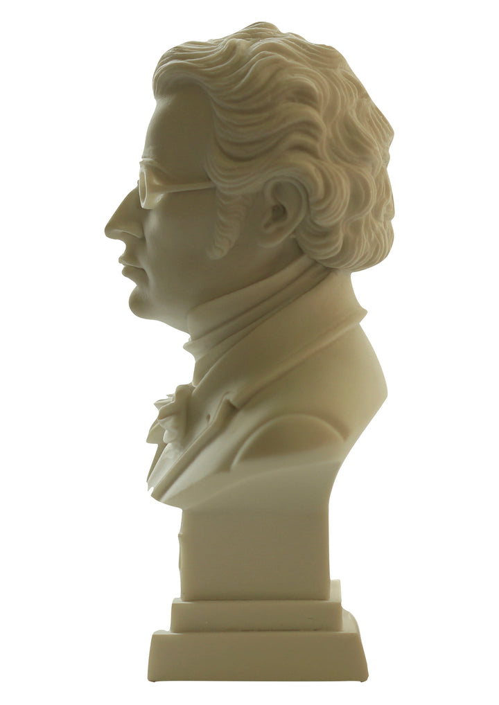 A. Giannelli Mini Franz Schubert Alabaster Bust – Mini, Made in Italy