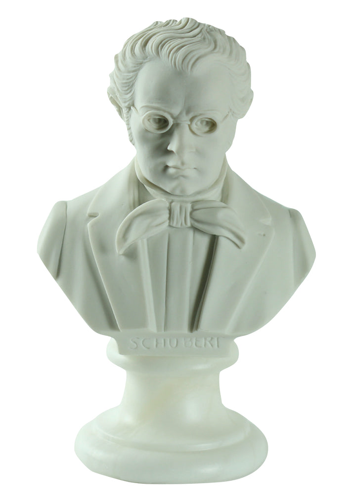 A. Giannelli Franz Schubert Alabaster Bust – Medium, Made in Italy