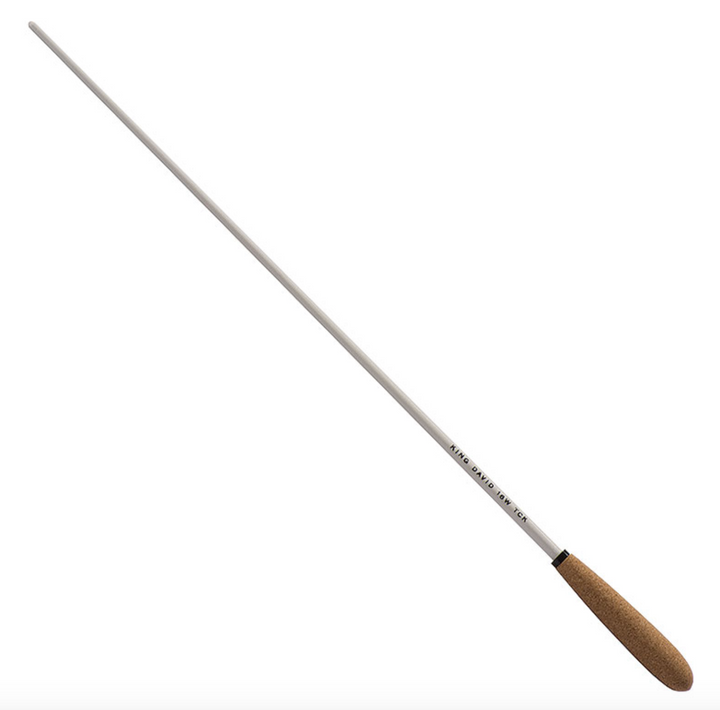 King David 16” - 40.5cm birch wood conductors baton tapered cork handle 16WTCK